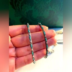 Turquoise Hoops / Earrings